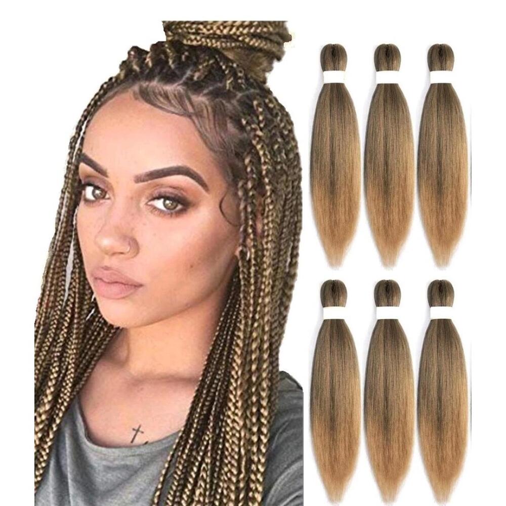 Braiding Hair Pre Stretched Crochet Honey Blonde #27 6 Packs 20" New